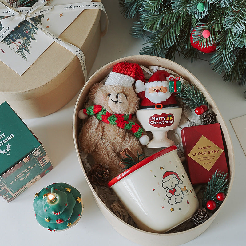 Christmas Ceramic Mug & Plush Teddy Bear Gift Box Set