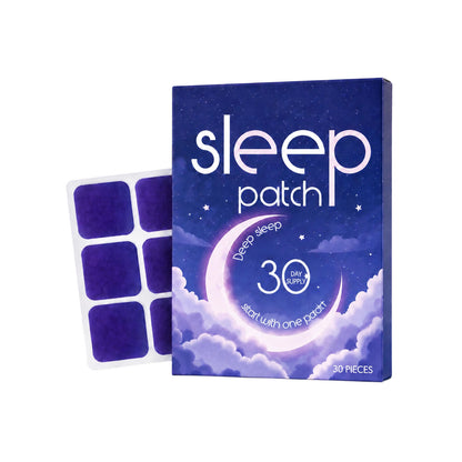 Lavender night care patches with 30-piece box and patch sheet