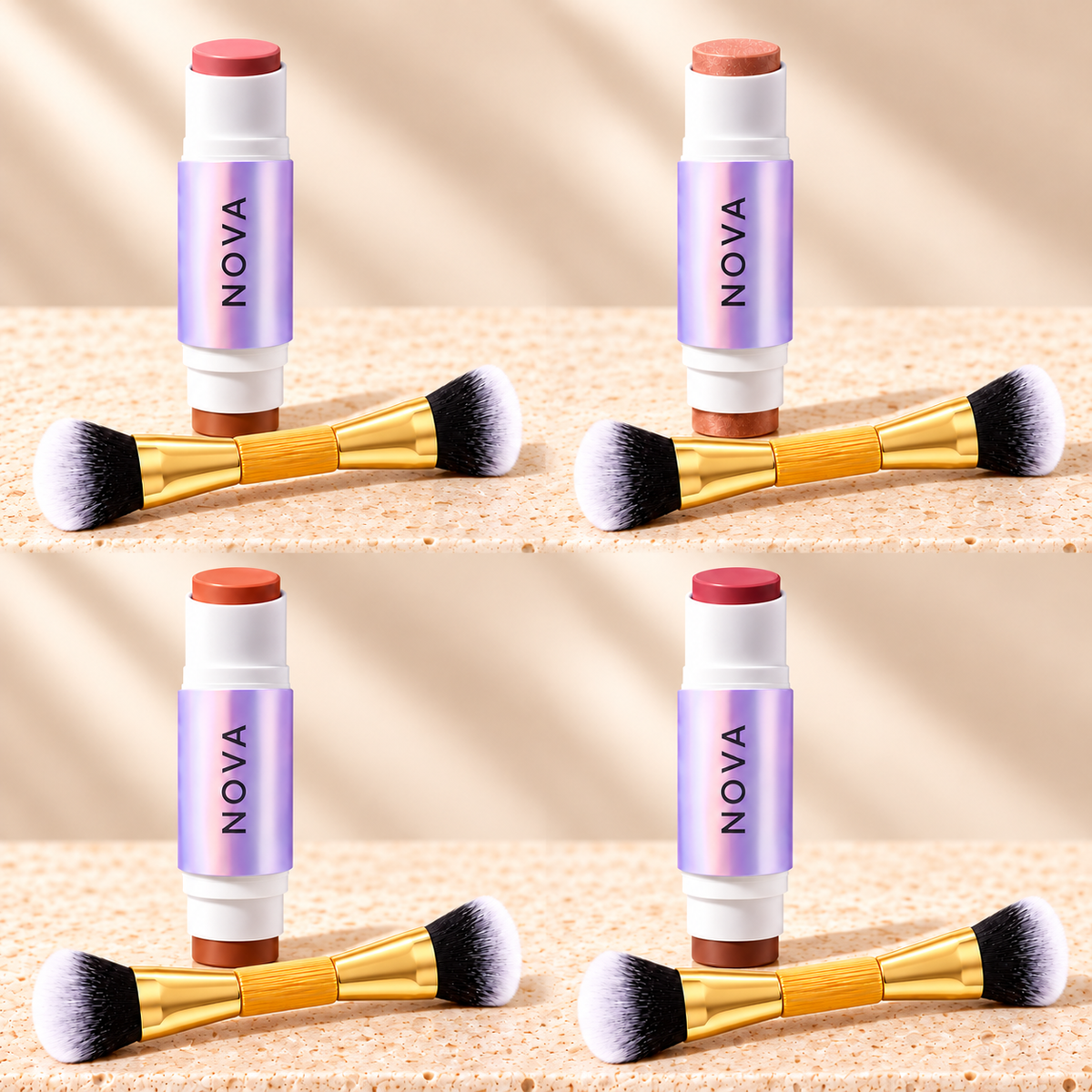 NOVA V11 Variant — Complete Collection · 4 Duos + 4 Double-Ended Brushes