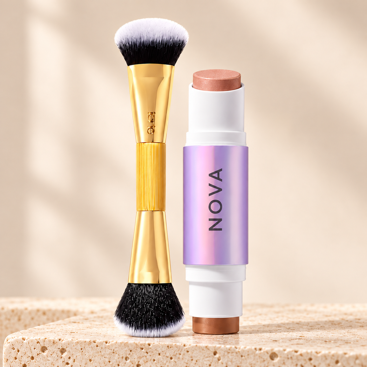 NOVA V9 Variant — Dusty Rose · Natural Tan